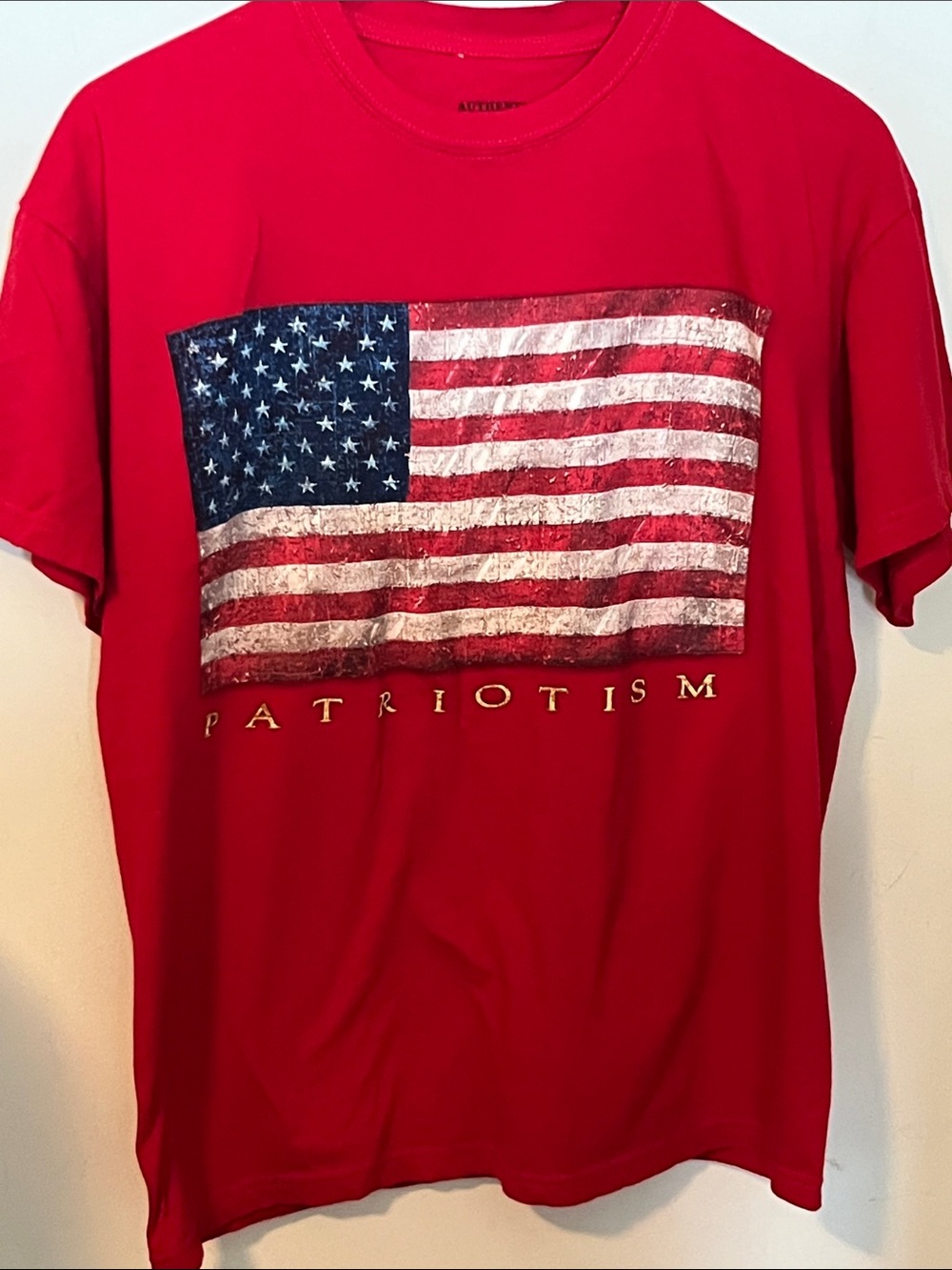 Red Patriotic Flag Graphic Tee - Men’s Casual Shirt